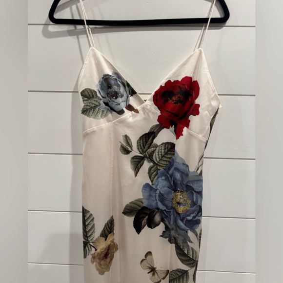 Alice + Olivia Julietta floral satin midi slipdress - Picture 6 of 9